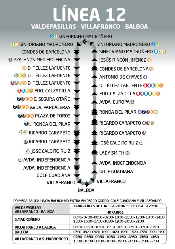 Línea 12 - Badajoz
